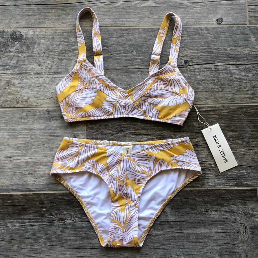 NWT Zulu & Zephyr Turmeric Bralette Set AU8/US XS